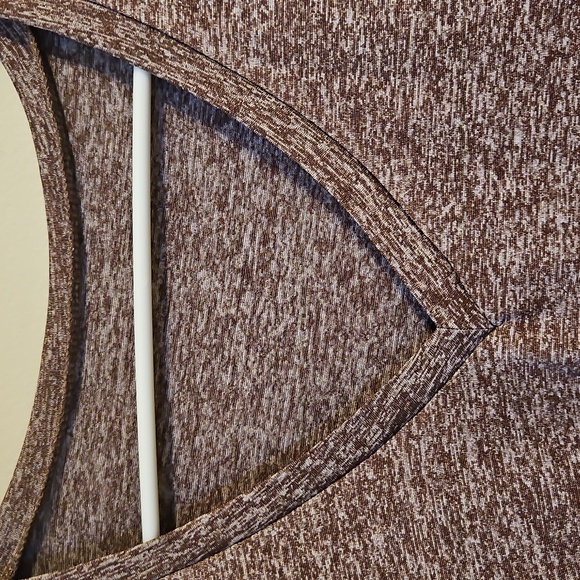 Brown Heathered Short Sleeve Shirt Dress. In EUC - Picture 2 of 4